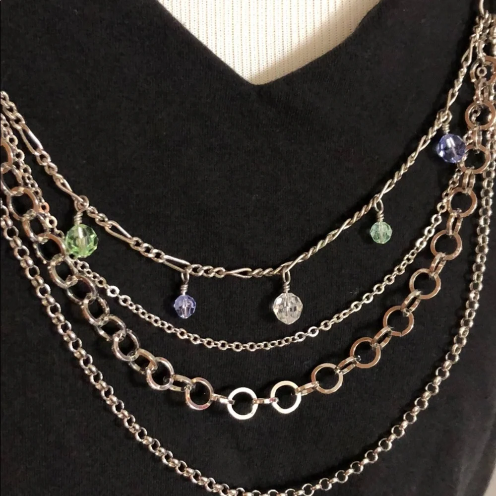 Vintage layered Swarovski necklace